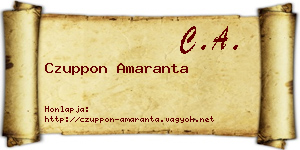 Czuppon Amaranta névjegykártya